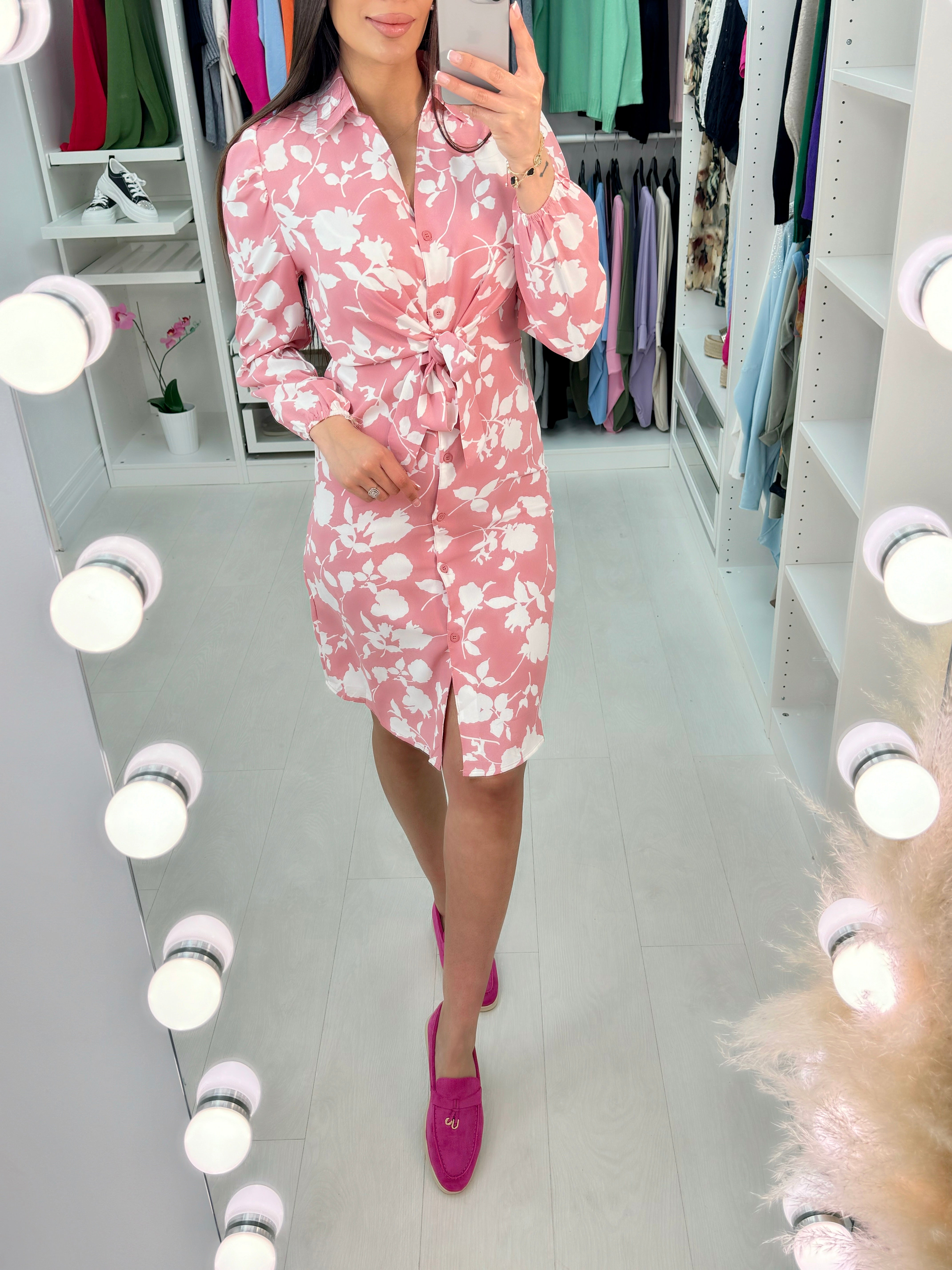 Tanya Floral Print Shirt Dress
