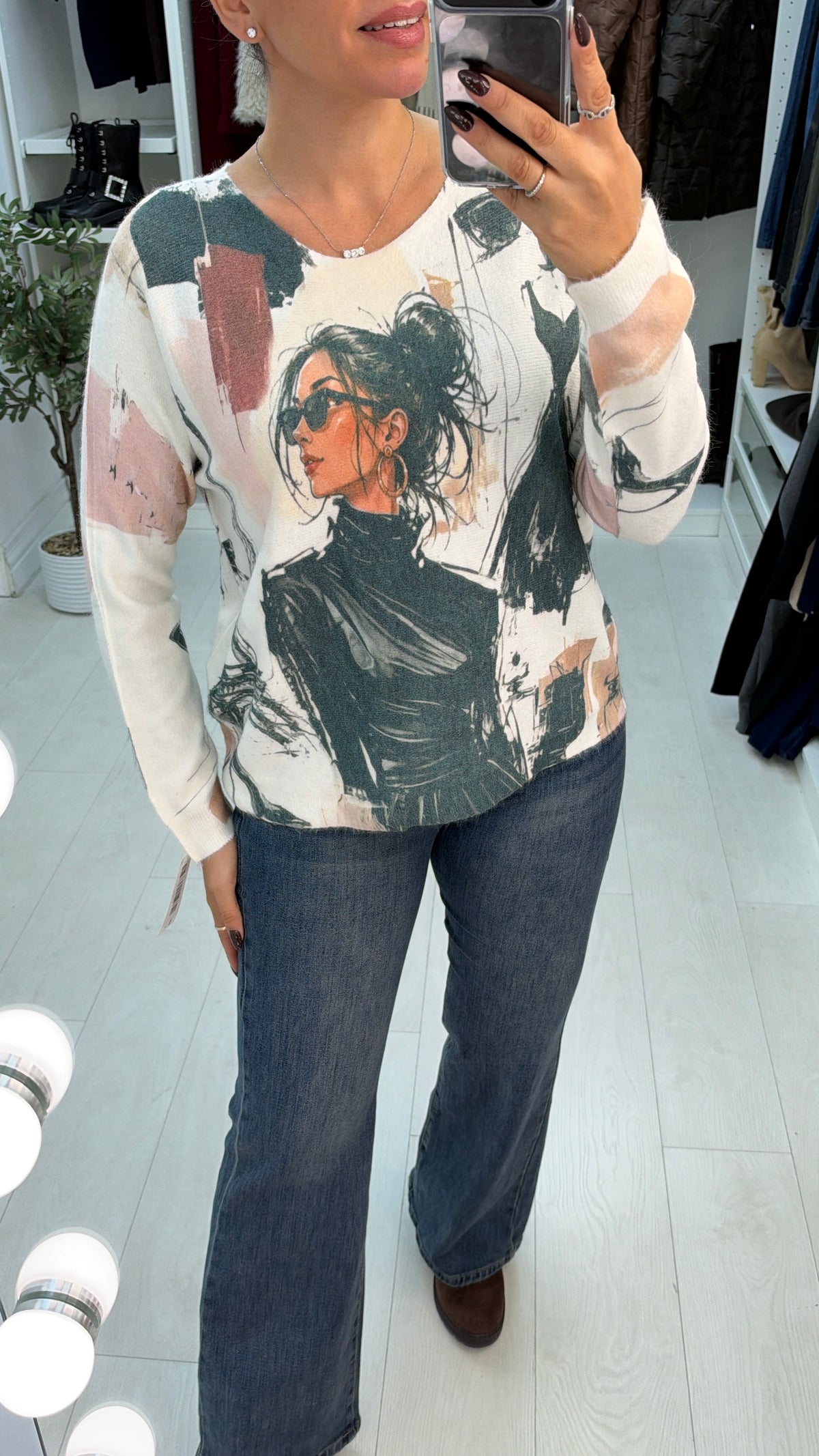 Donatella Paris Print Jumper