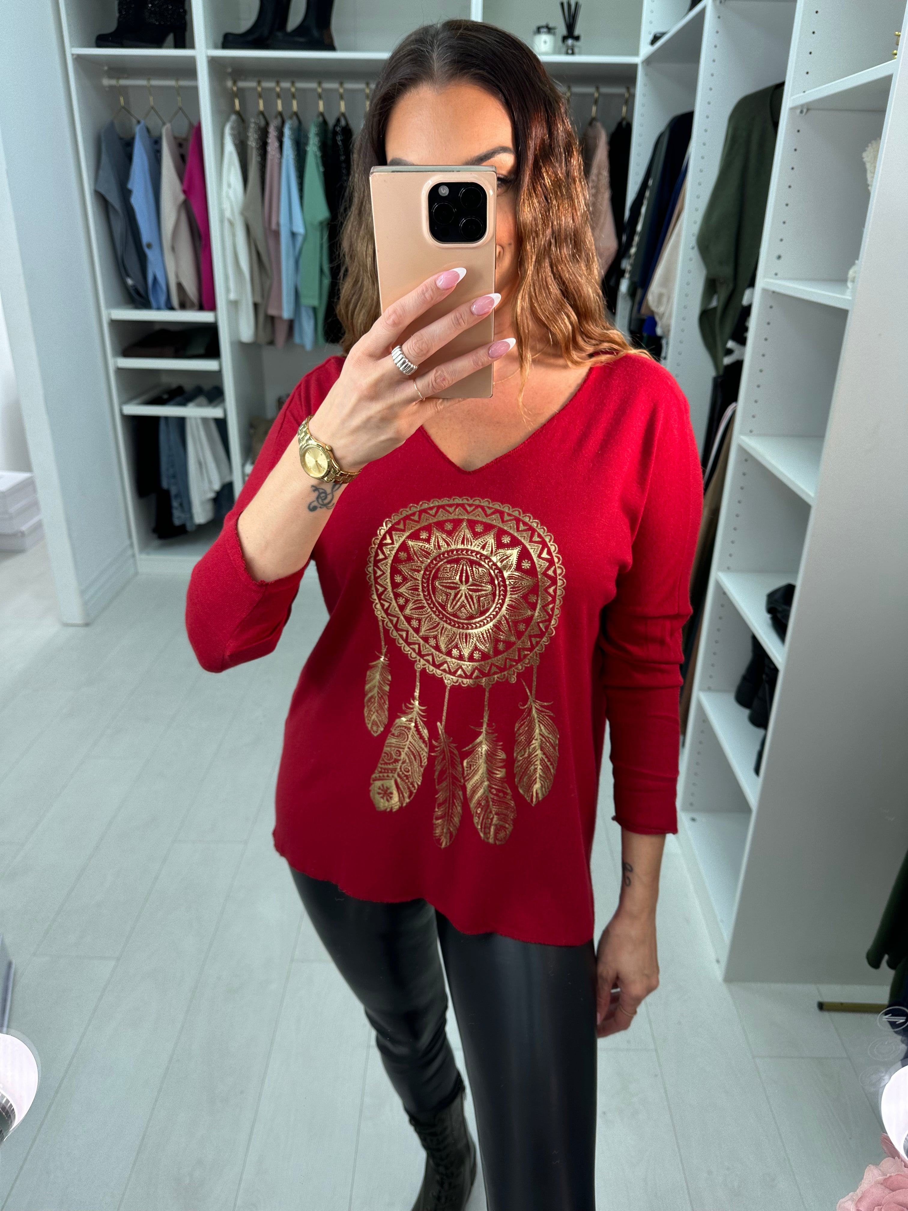 Sivanna Dreamcatcher Detailed Thin Jumper