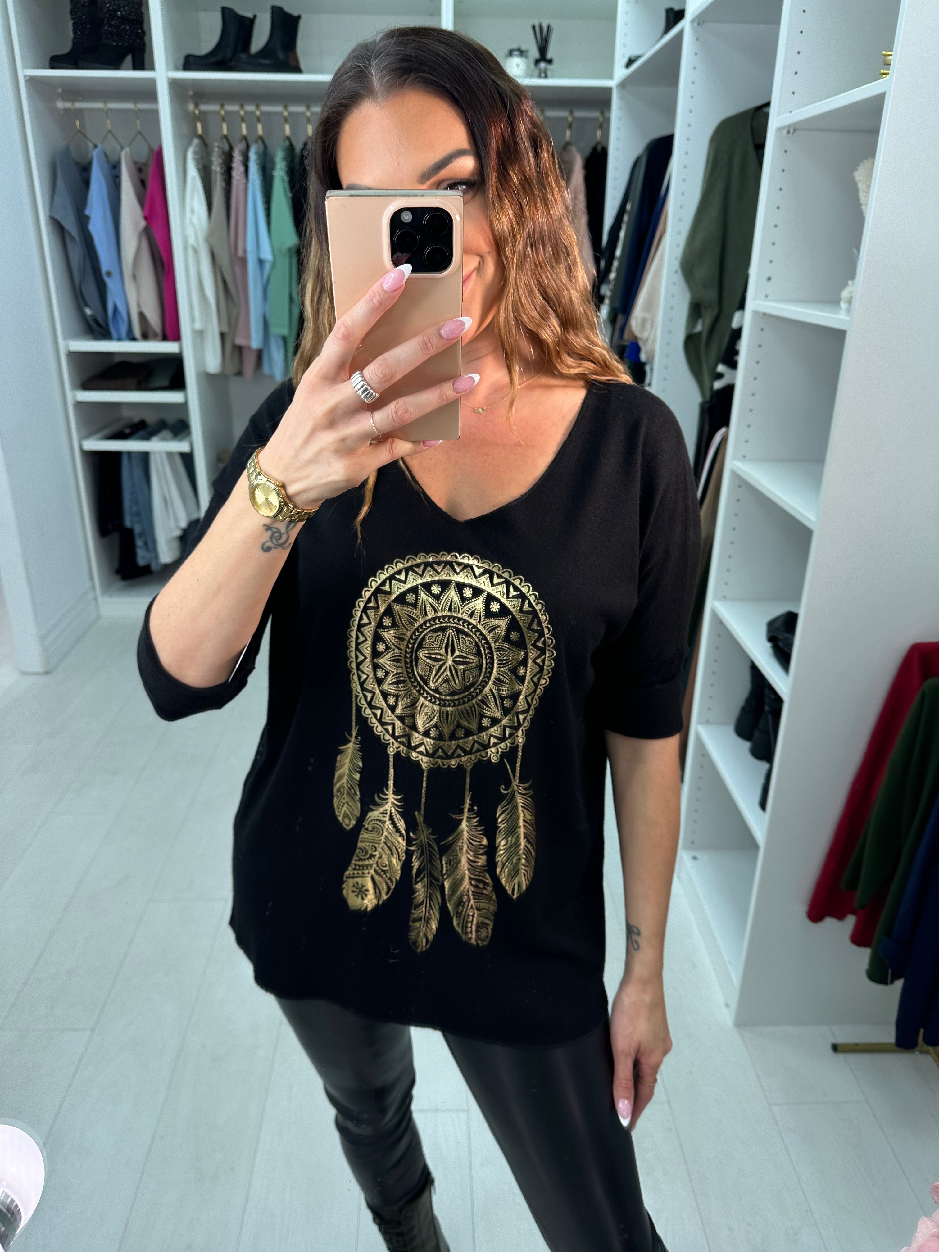 Sivanna Dreamcatcher Detailed Thin Jumper