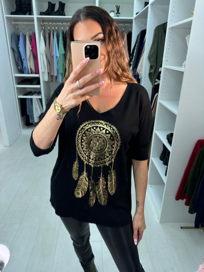 Sivanna Dreamcatcher Detailed Thin Jumper