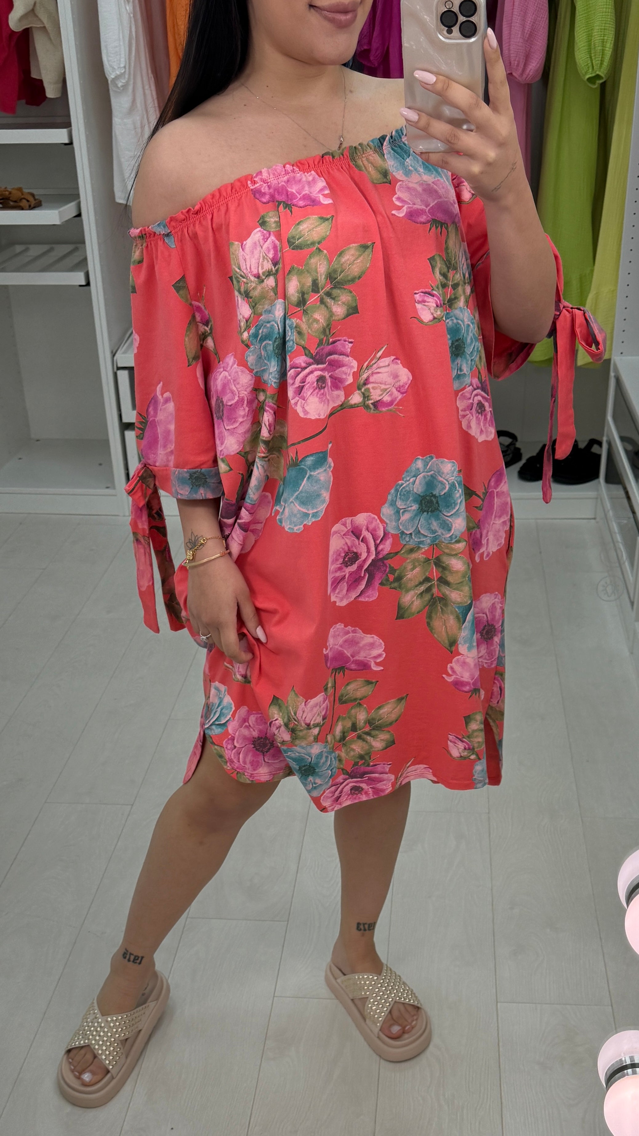Briella Floral Bardot Dress