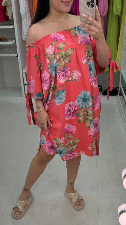 Briella Floral Bardot Dress