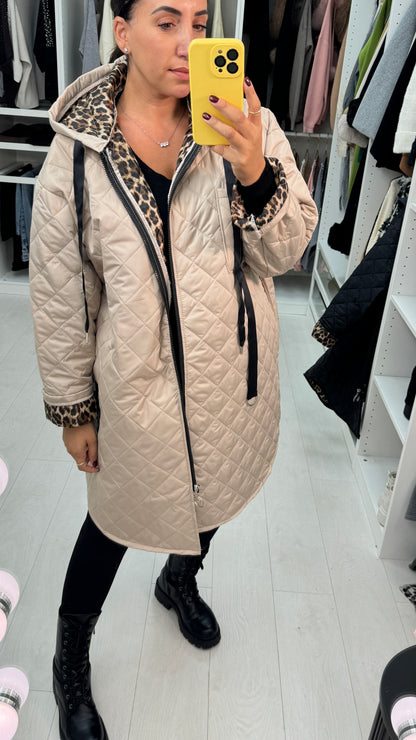 Trace Lightweight Hooded Oversized Quilted Jacket