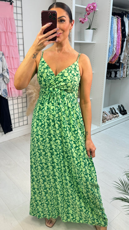 Lilianna Elasticated Back Strappy Maxi Dress