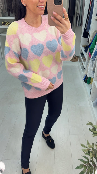 Martine Heart Print Super Soft Jumper