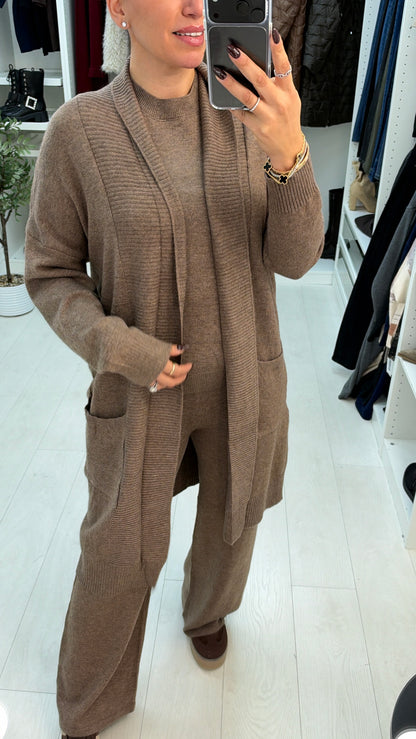 Sinead Plain Knit 3 Piece Loungewear Set