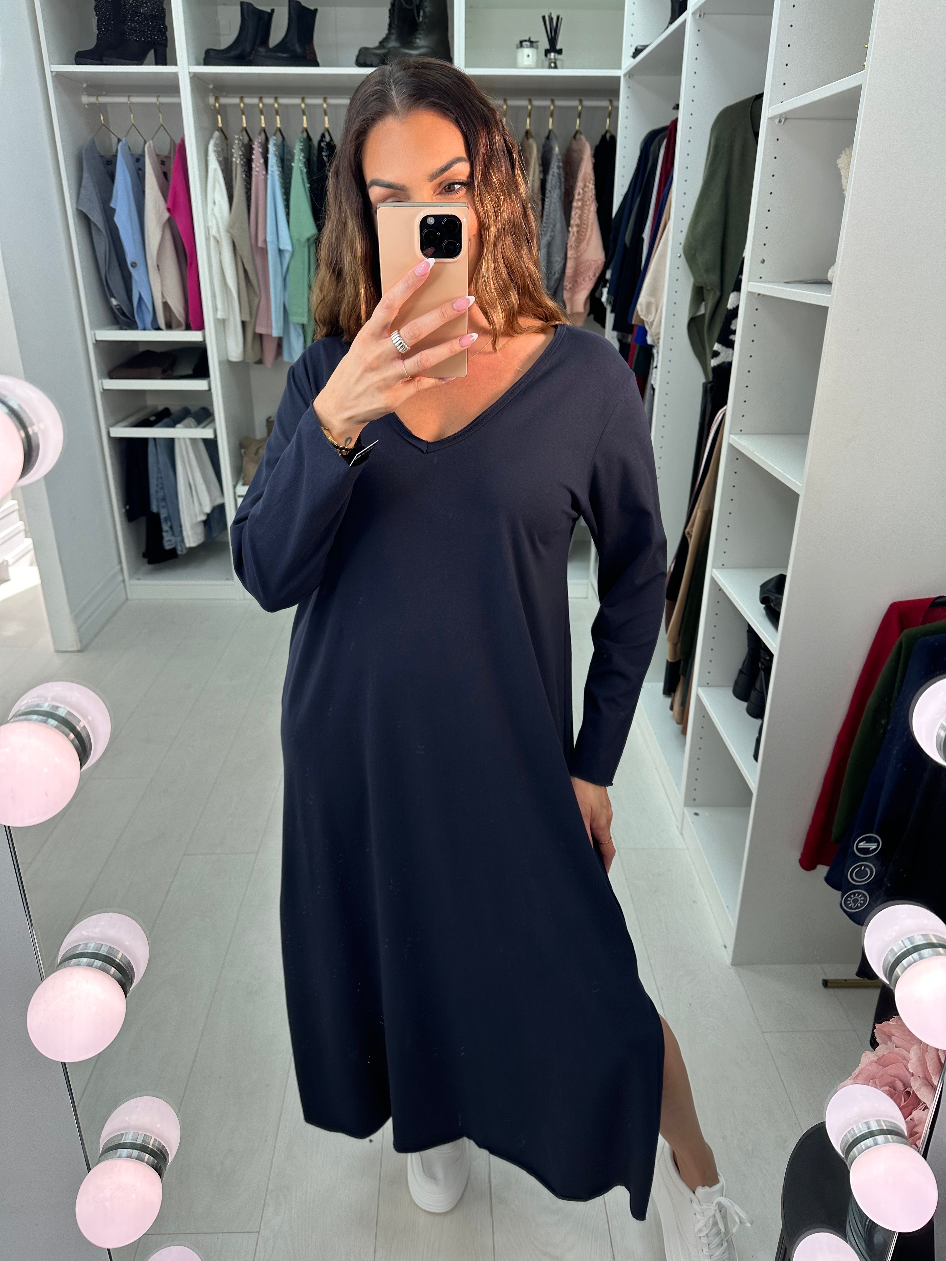 Janine Plain long Sleeve Dress