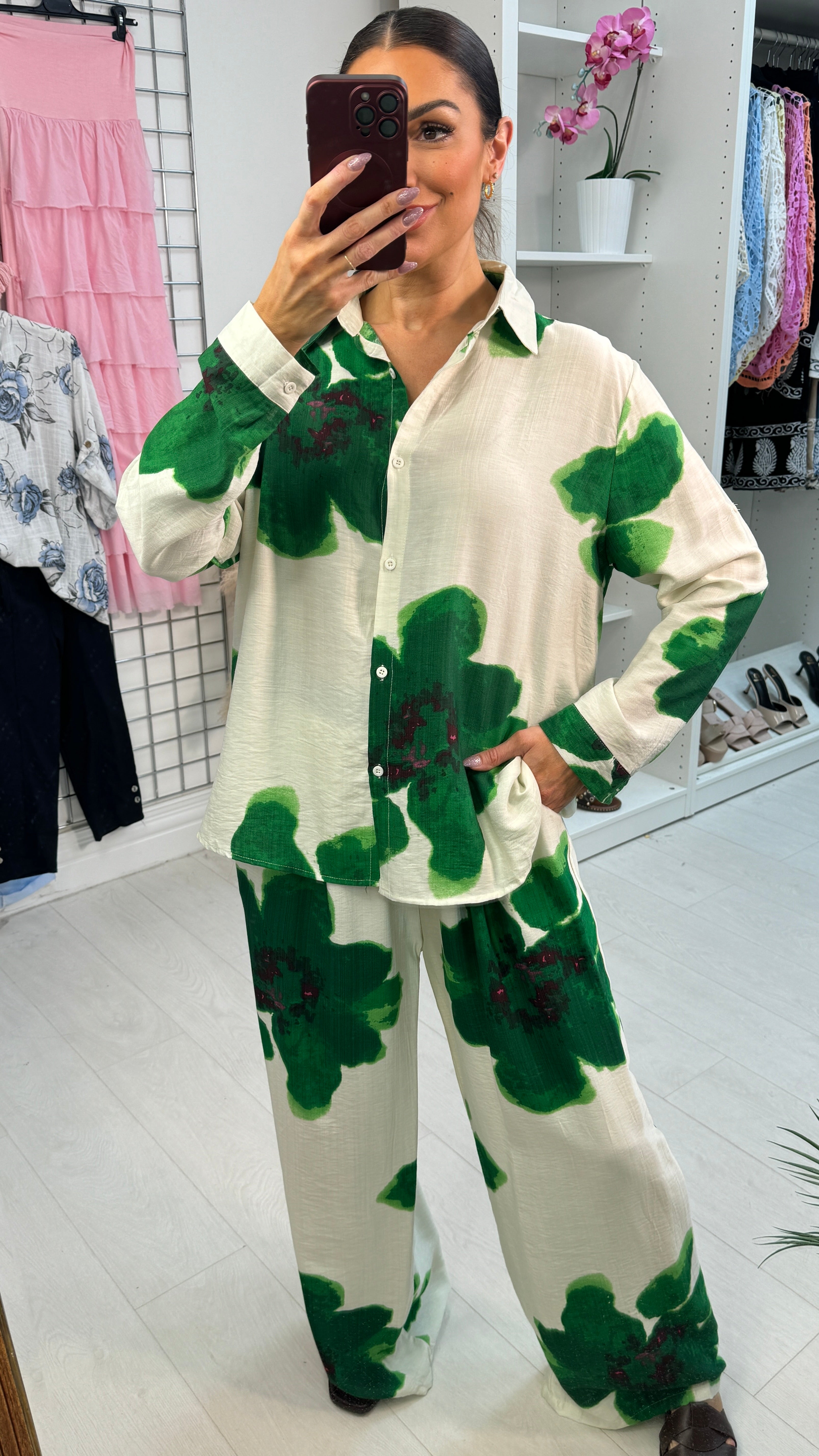 Sofia Watercolour Floral Print Co-Ord Set