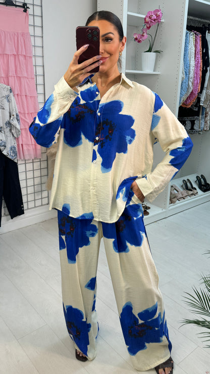 Sofia Watercolour Floral Print Co-Ord Set