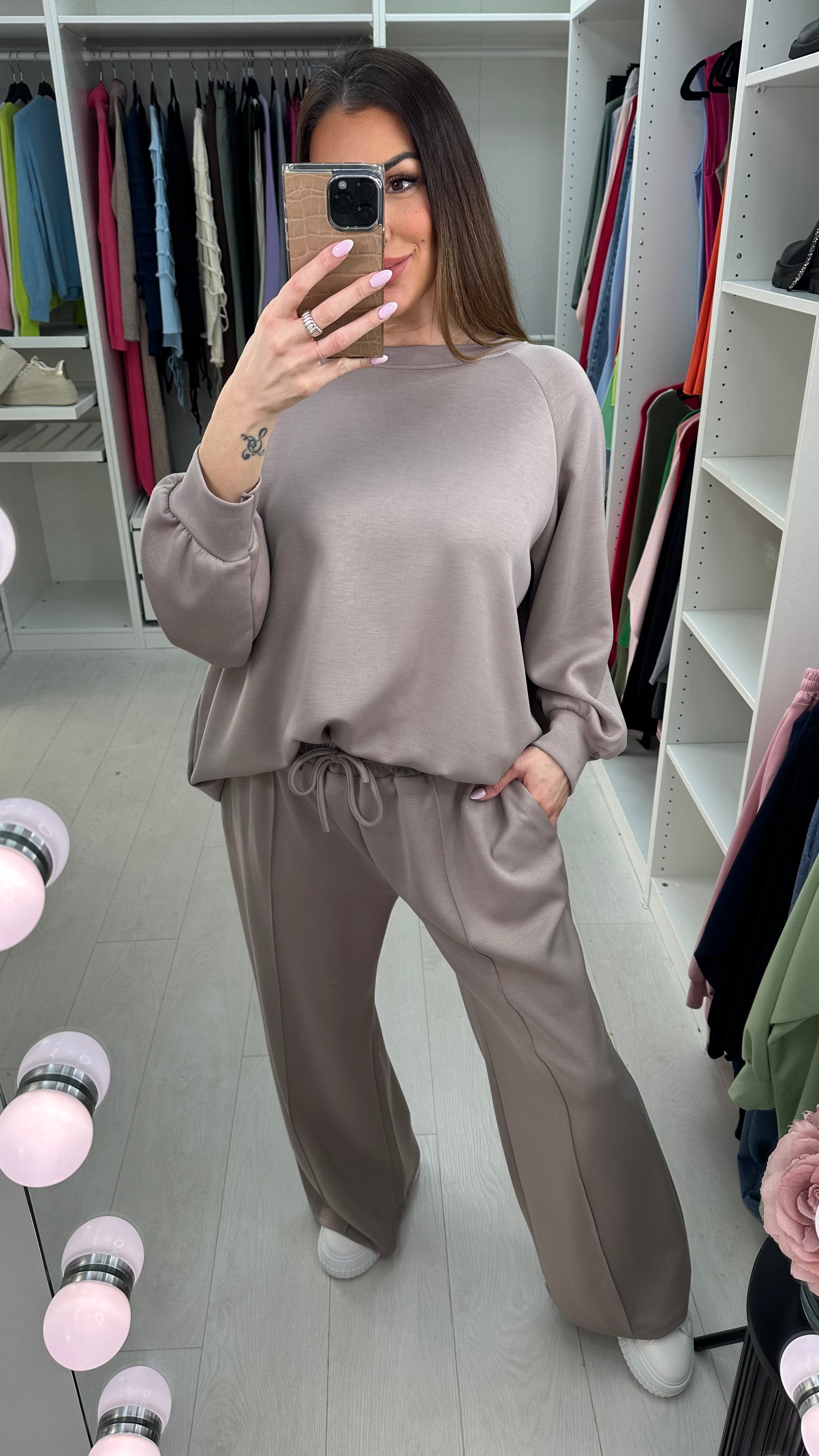 Alicia Plain Ribbon Detailed Co-Ord Set