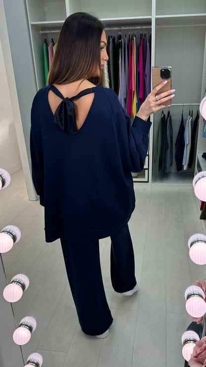 Alicia Plain Ribbon Detailed Co-Ord Set