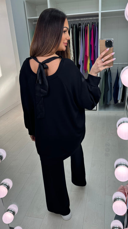 Alicia Plain Ribbon Detailed Co-Ord Set