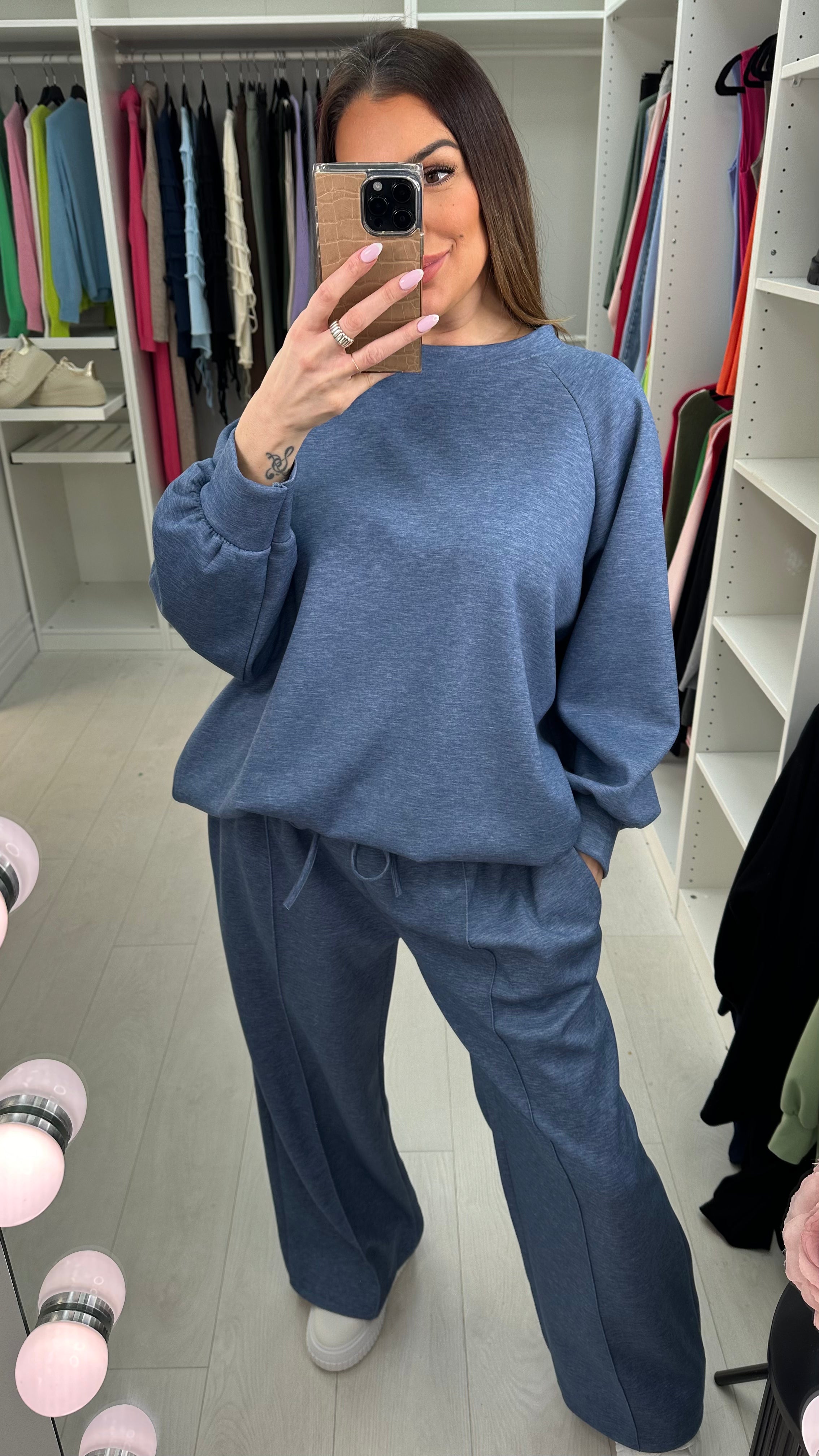 Alicia Plain Ribbon Detailed Co-Ord Set