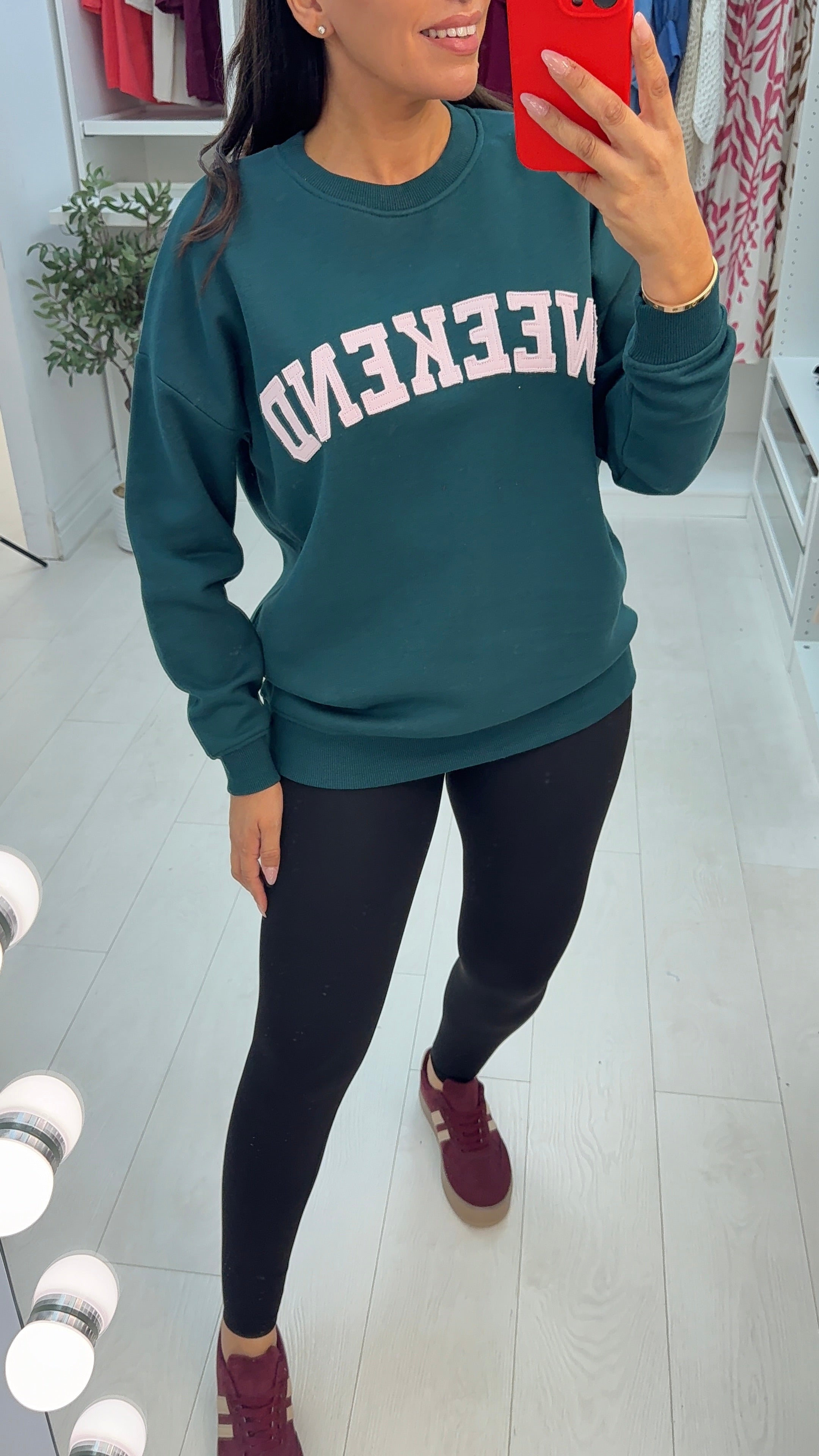 Daria 'Weekend' Slogan Loose Fit Sweatshirt
