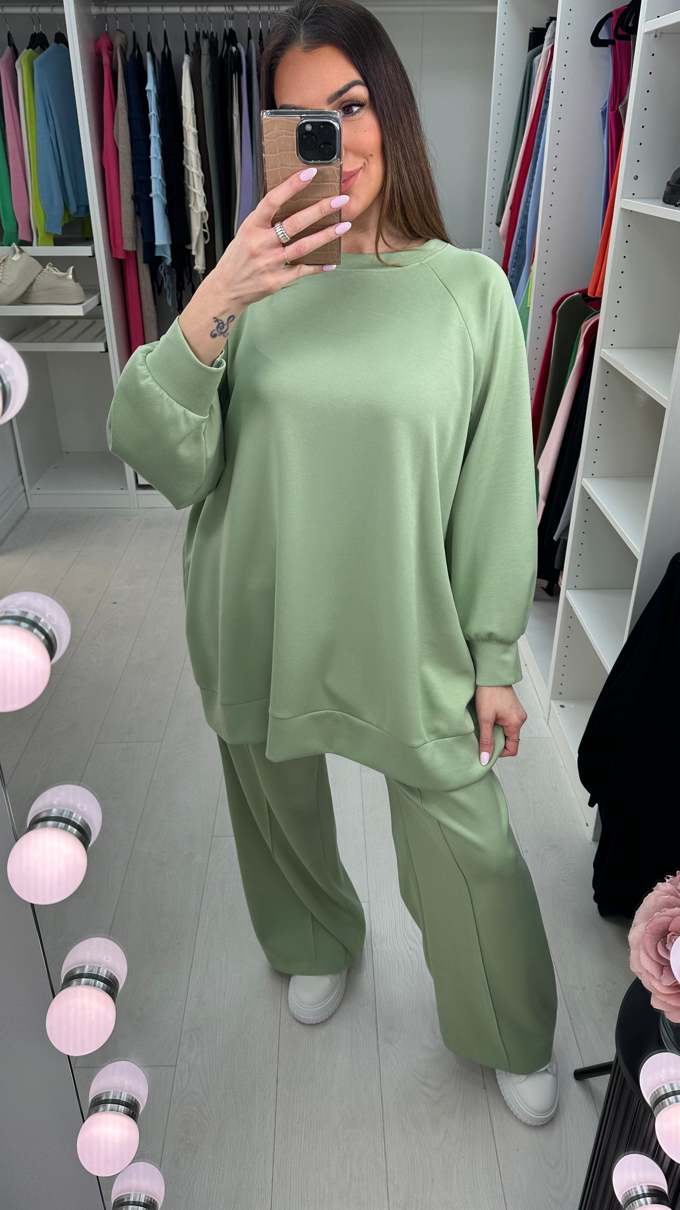 Alicia Plain Ribbon Detailed Co-Ord Set