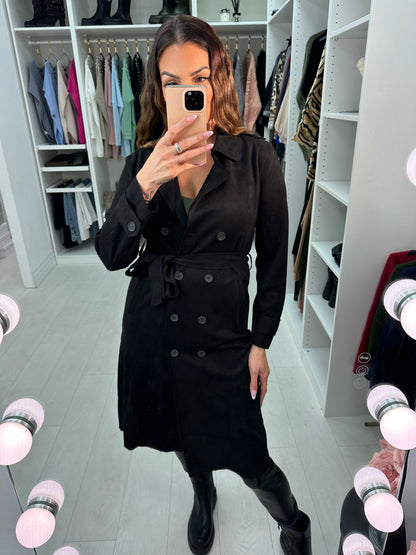 Blaire Faux Suede Longline Jacket