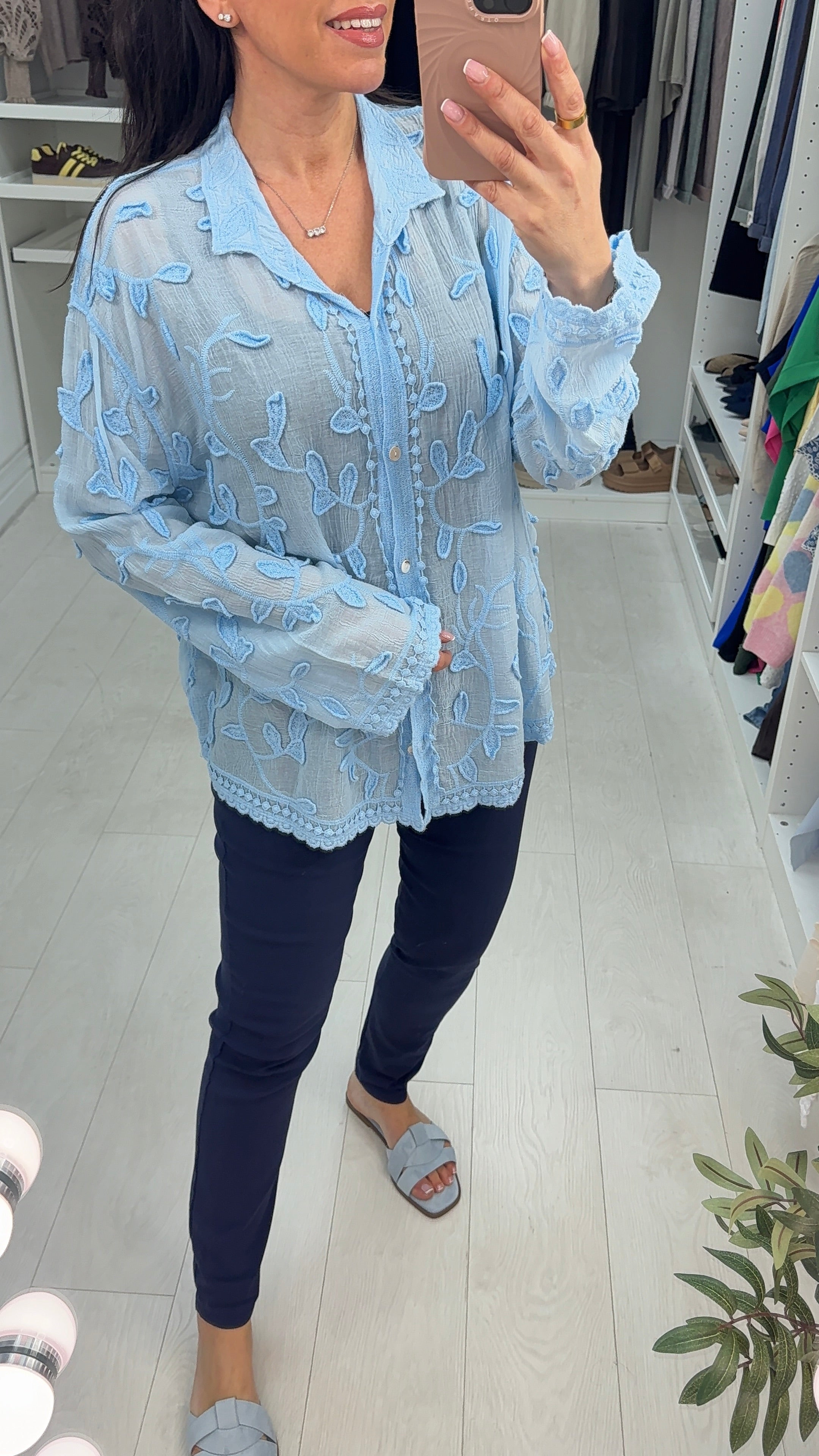 Ronnie Embroidered Loose Fit Shirt