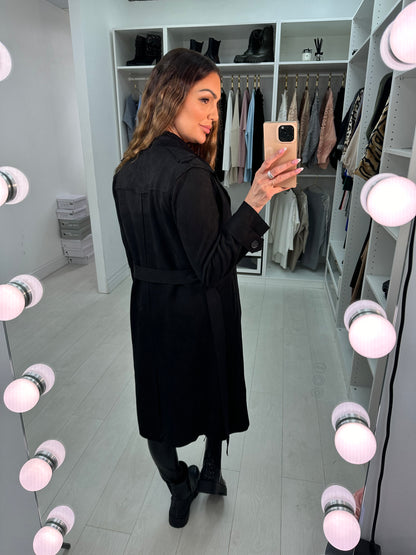 Blaire Faux Suede Longline Jacket