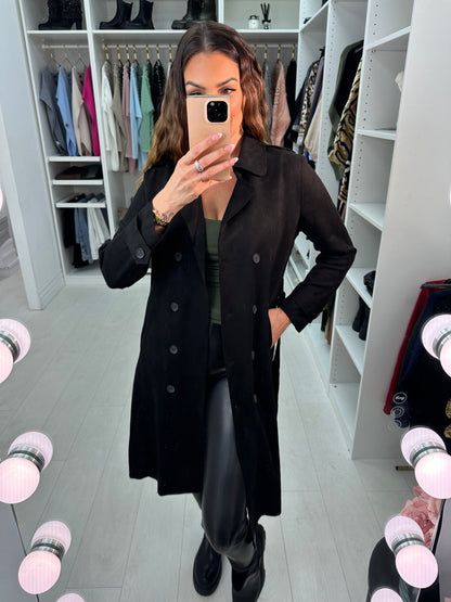 Blaire Faux Suede Longline Jacket