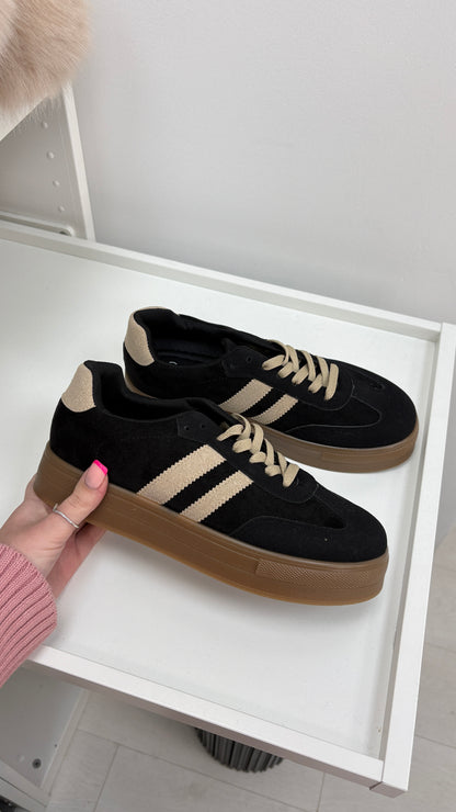 Allie Faux Suede Platform Trainers