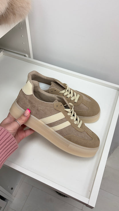 Allie Faux Suede Platform Trainers