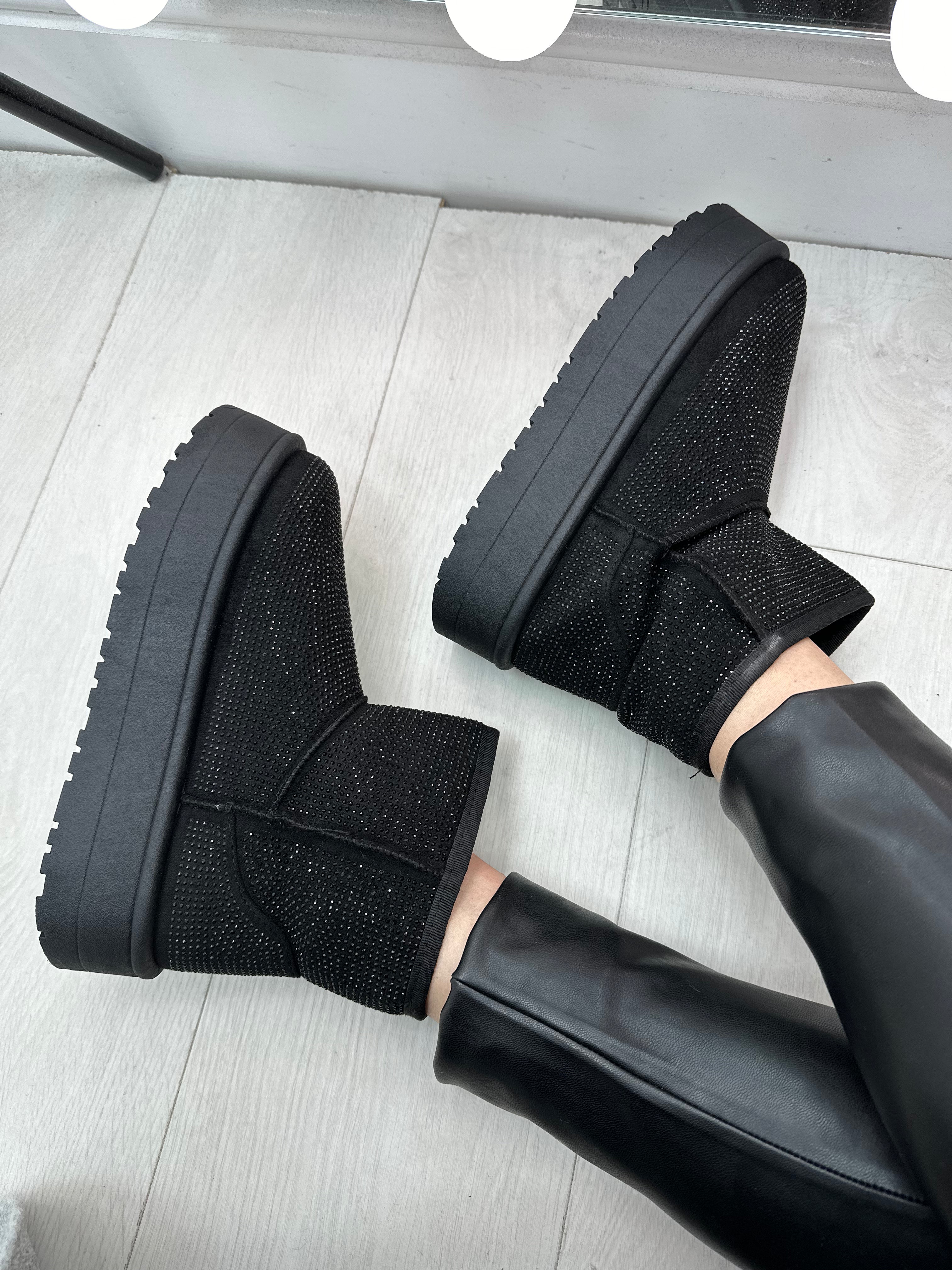 Francesca Diamante Platform Ankle Boots