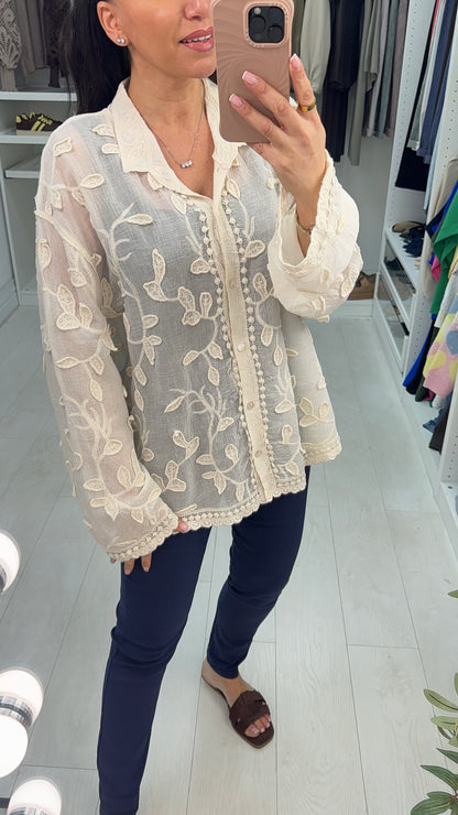 Ronnie Embroidered Loose Fit Shirt
