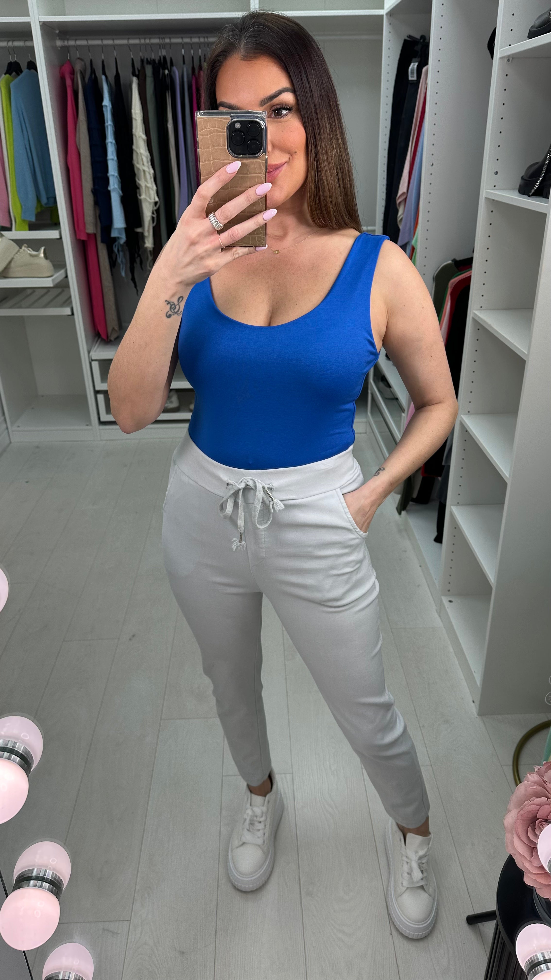 Rilah Square Neck Jersey Vest Top