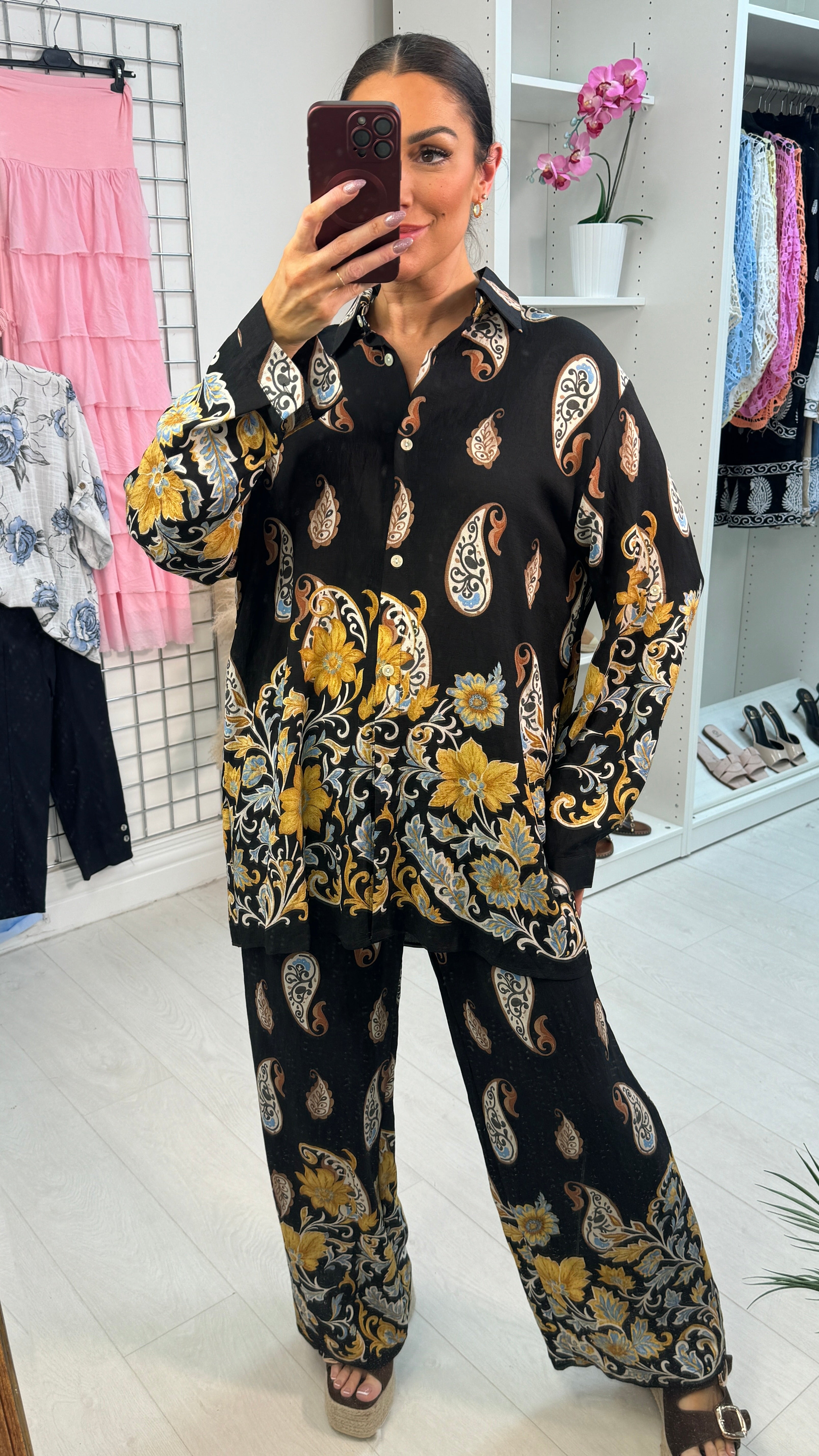 Devon Paisley Print Shirt Co-Ord Set