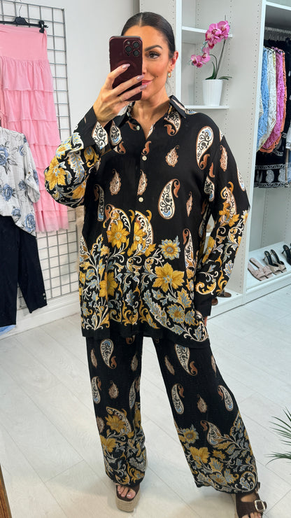 Devon Paisley Print Shirt Co-Ord Set