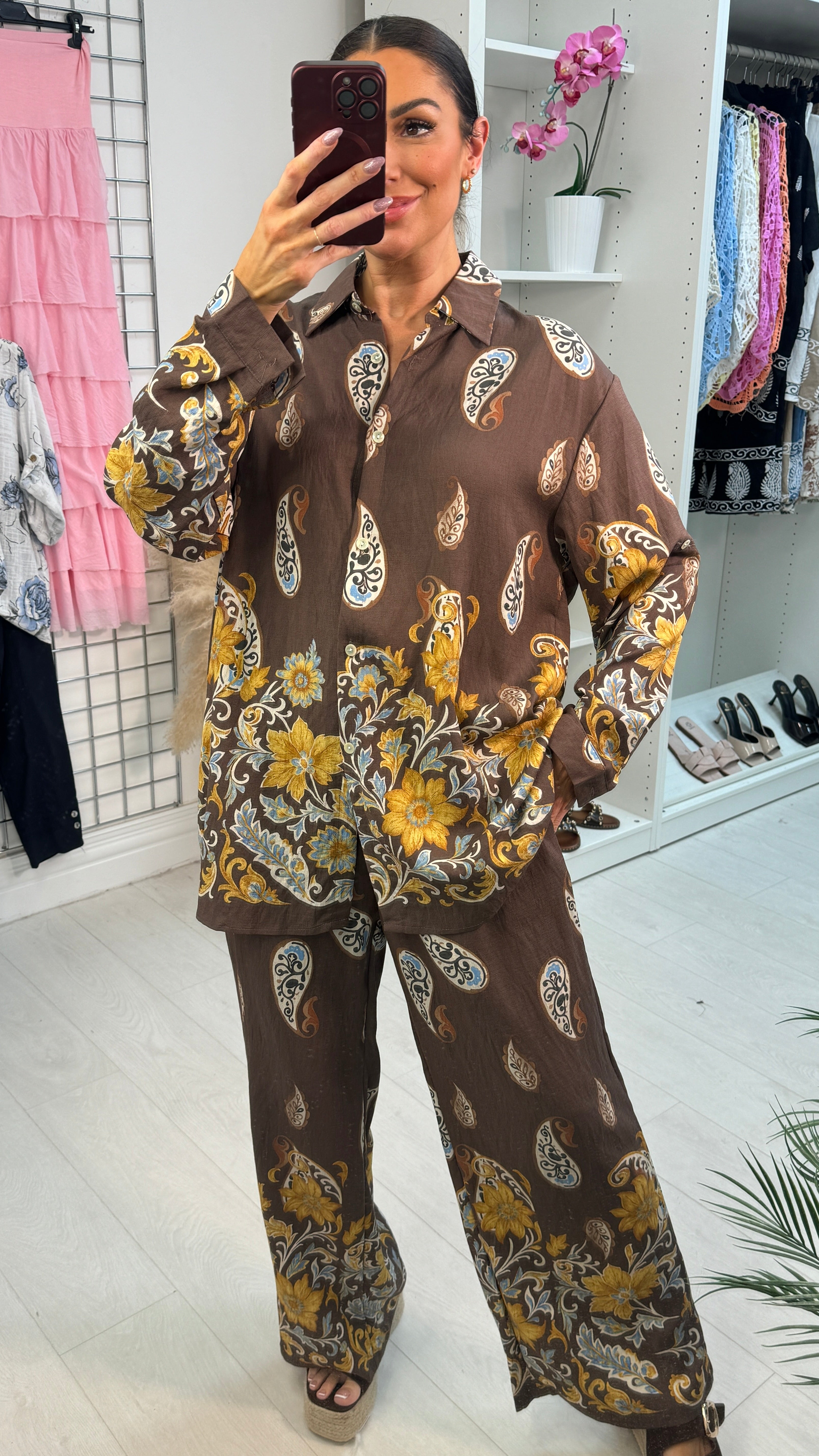 Devon Paisley Print Shirt Co-Ord Set