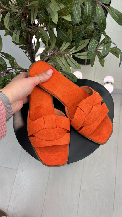 Khloe Faux Suede Flat Sliders