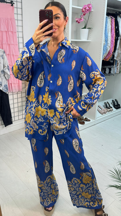 Devon Paisley Print Shirt Co-Ord Set