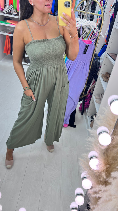 Grenada Elasticated Bust Pocket Jumpsuit