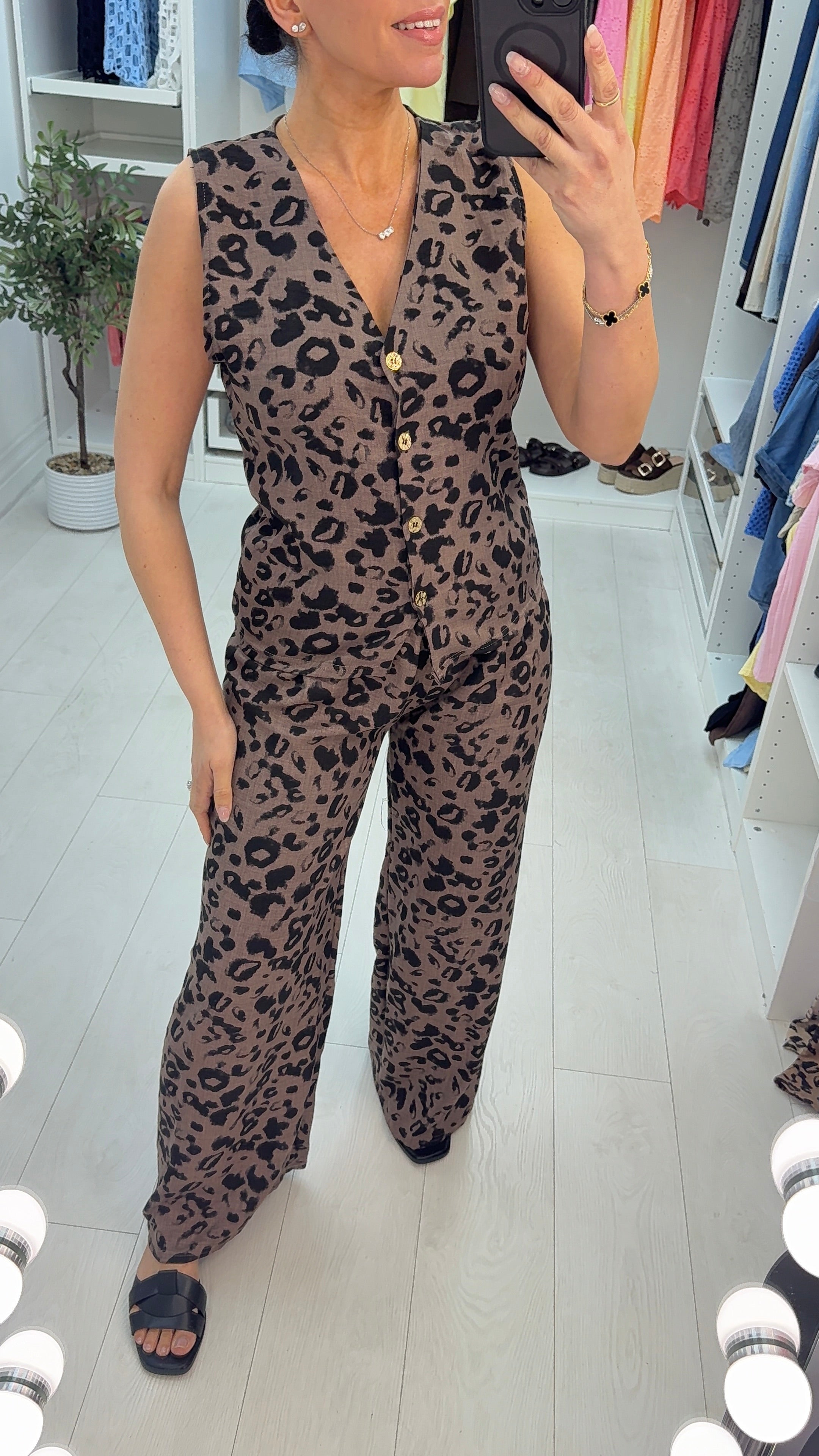 Oslo Leopard Print Sleeveless Co-Ord Set