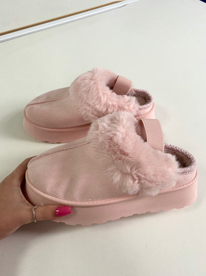 Lacey Faux Fur Suede Clog