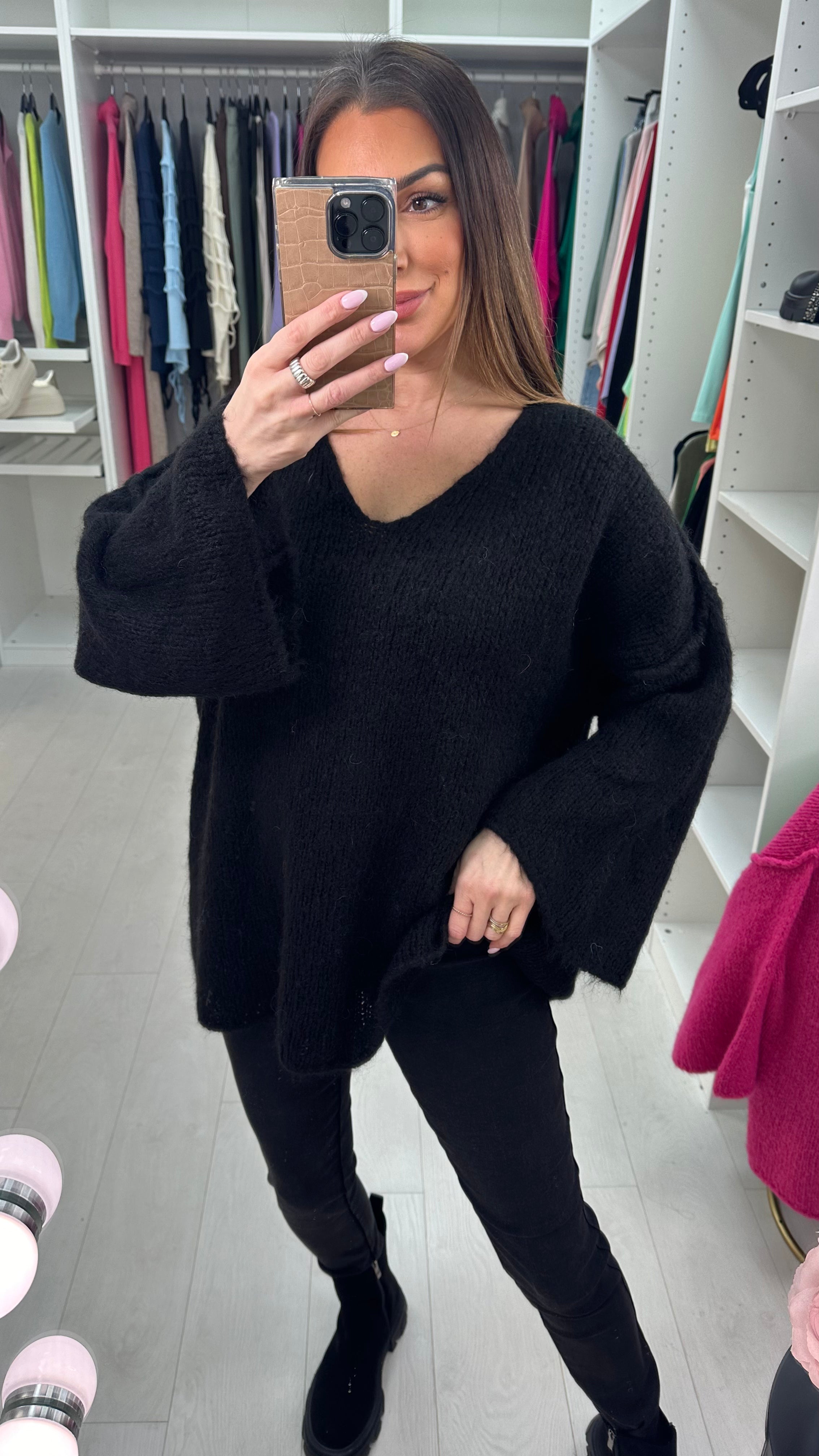 Bellmira Plain Super Soft Oversized Jumper