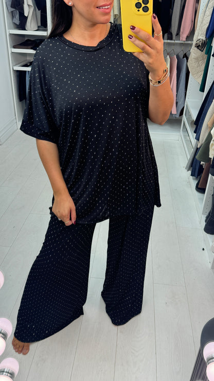 Calliope Diamante Loose Fit Loungewear Set