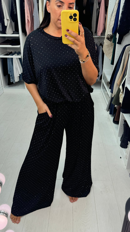 Calliope Diamante Loose Fit Loungewear Set