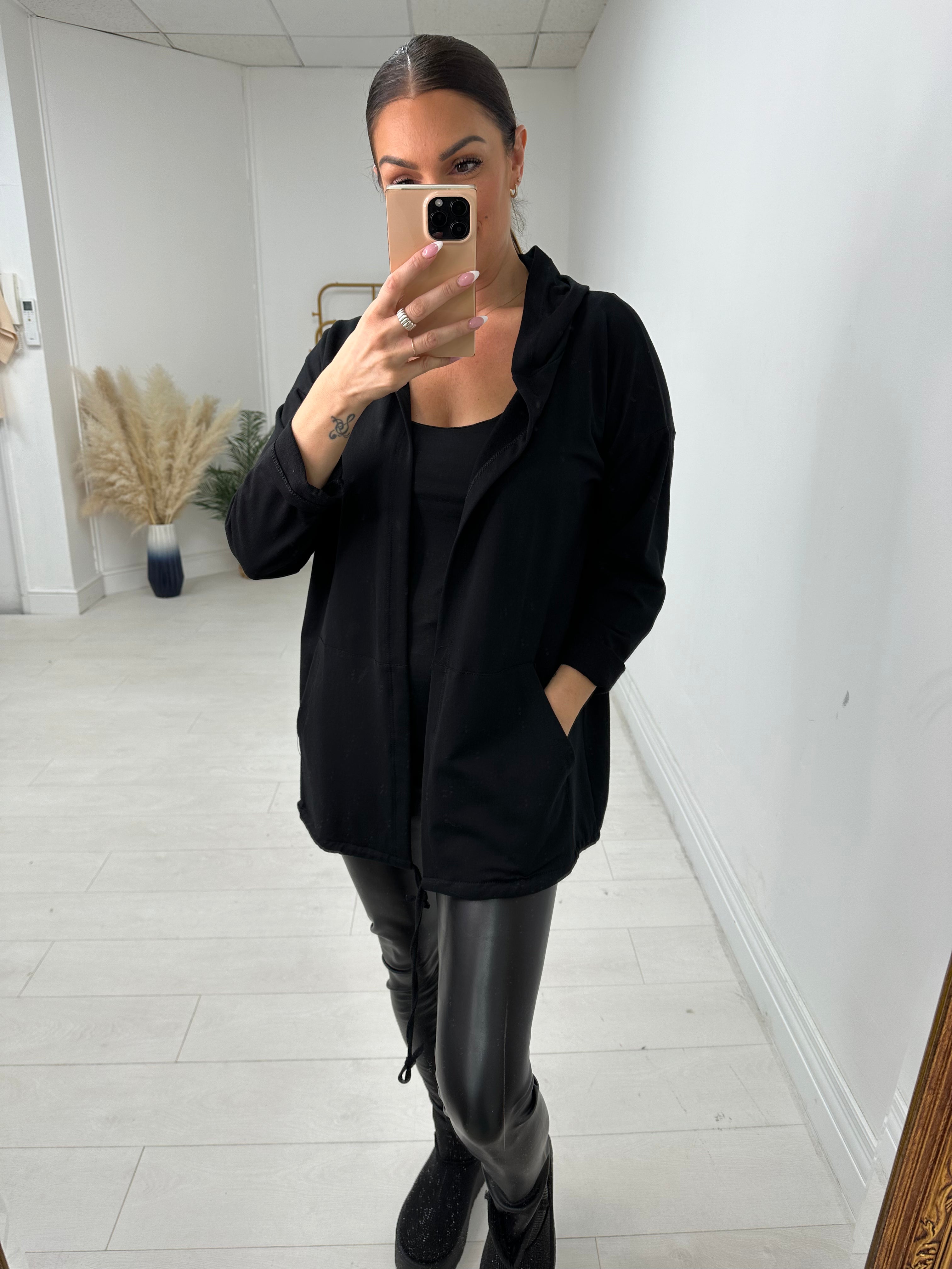 Brenda Plain Hooded Jacket