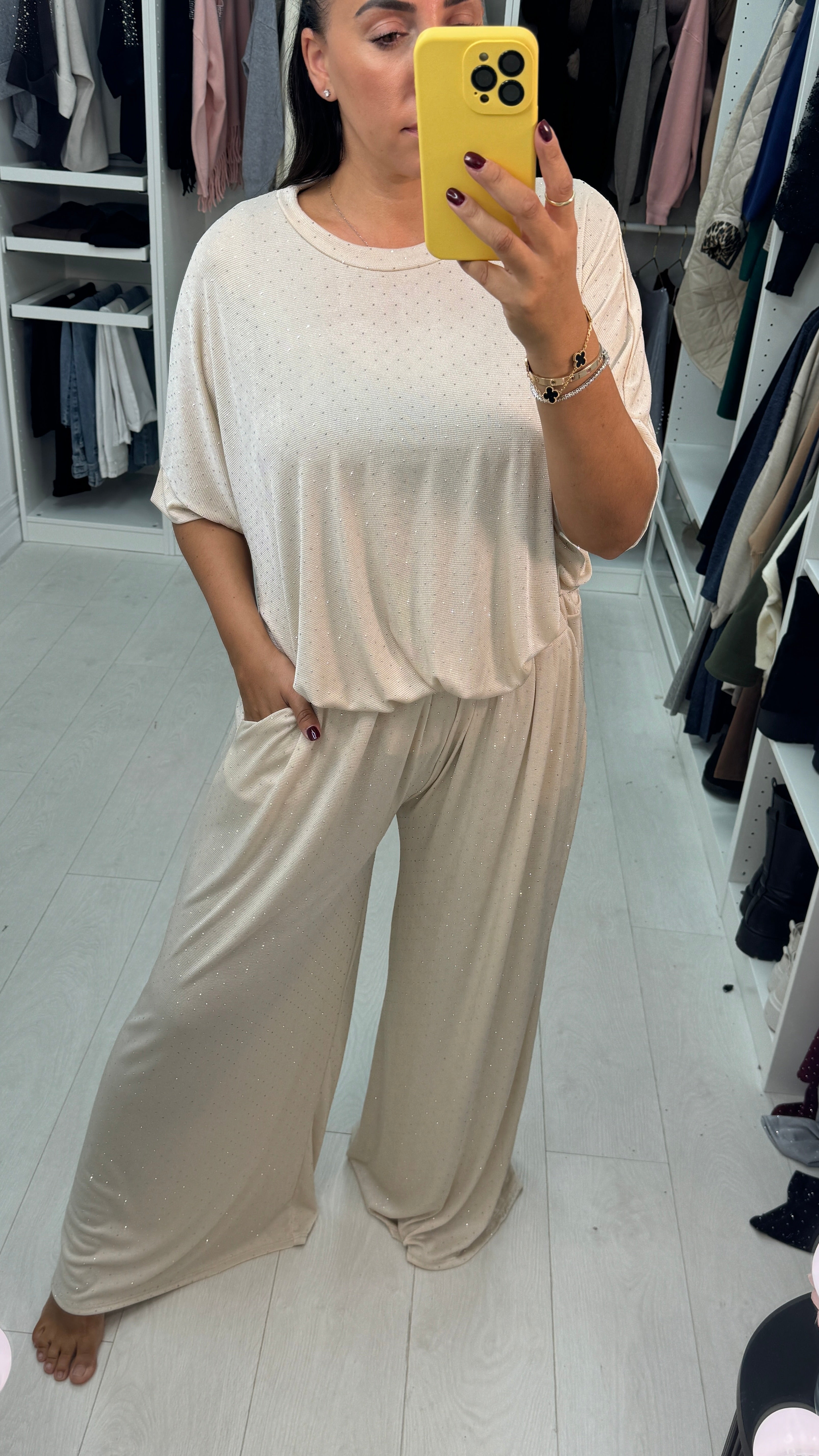 Calliope Diamante Loose Fit Loungewear Set