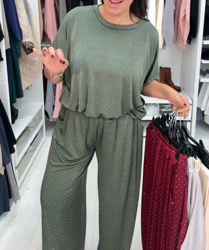 Calliope Diamante Loose Fit Loungewear Set