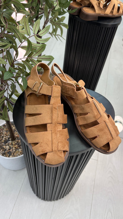 Amy Faux Suede Fisherman Sandals