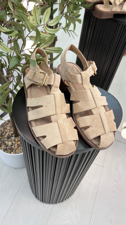 Amy Faux Suede Fisherman Sandals