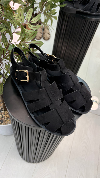 Amy Faux Suede Fisherman Sandals