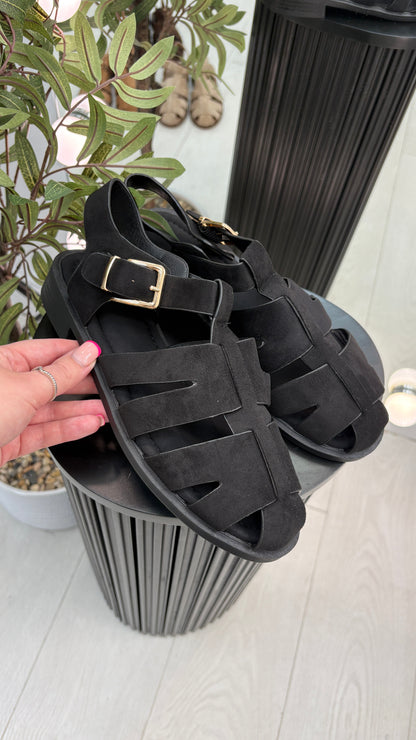 Amy Faux Suede Fisherman Sandals