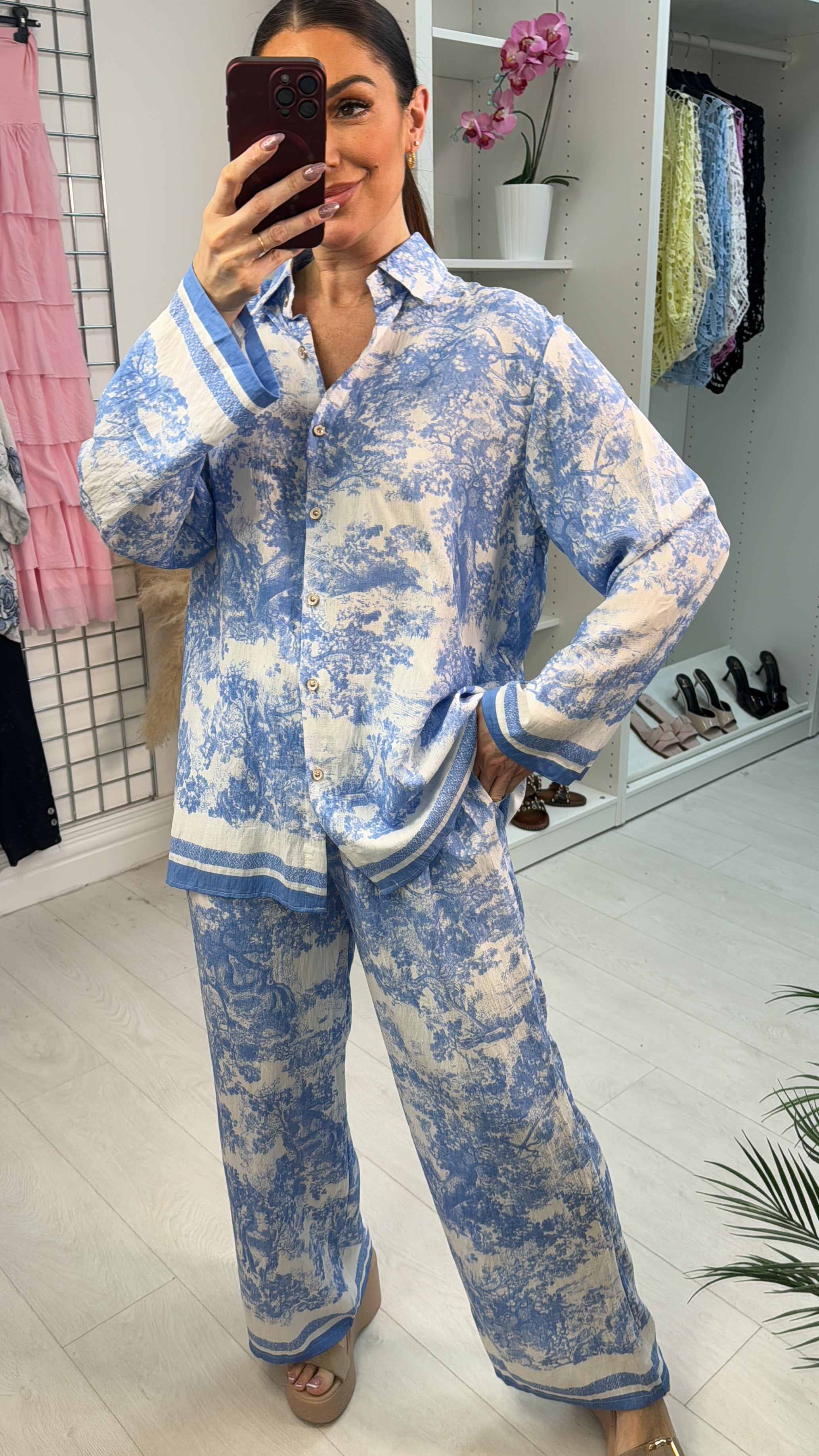 Hollyn Tree Print Shirt Co-Ord Set