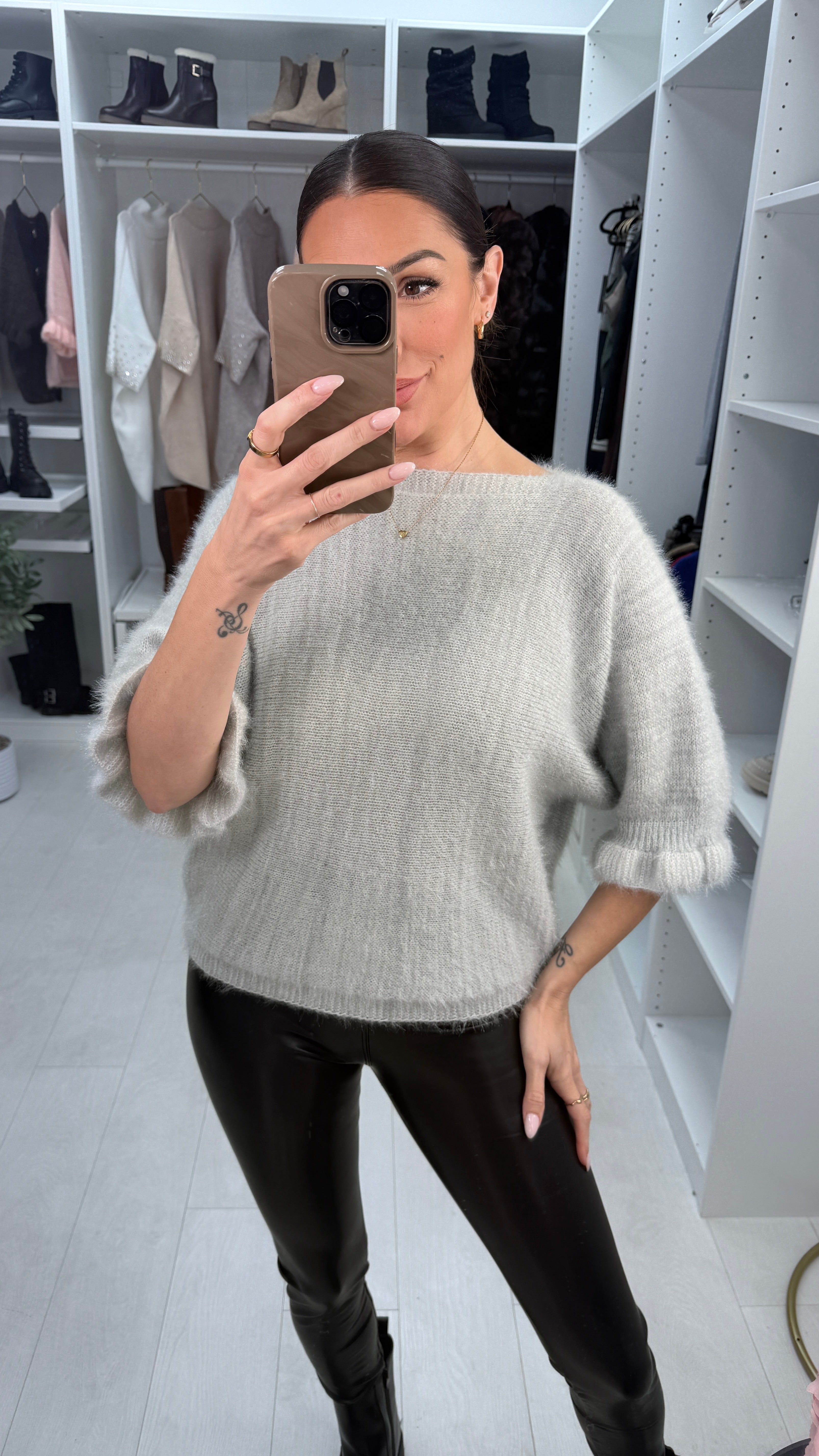 Elisey Plain Super Soft Button Back Jumper