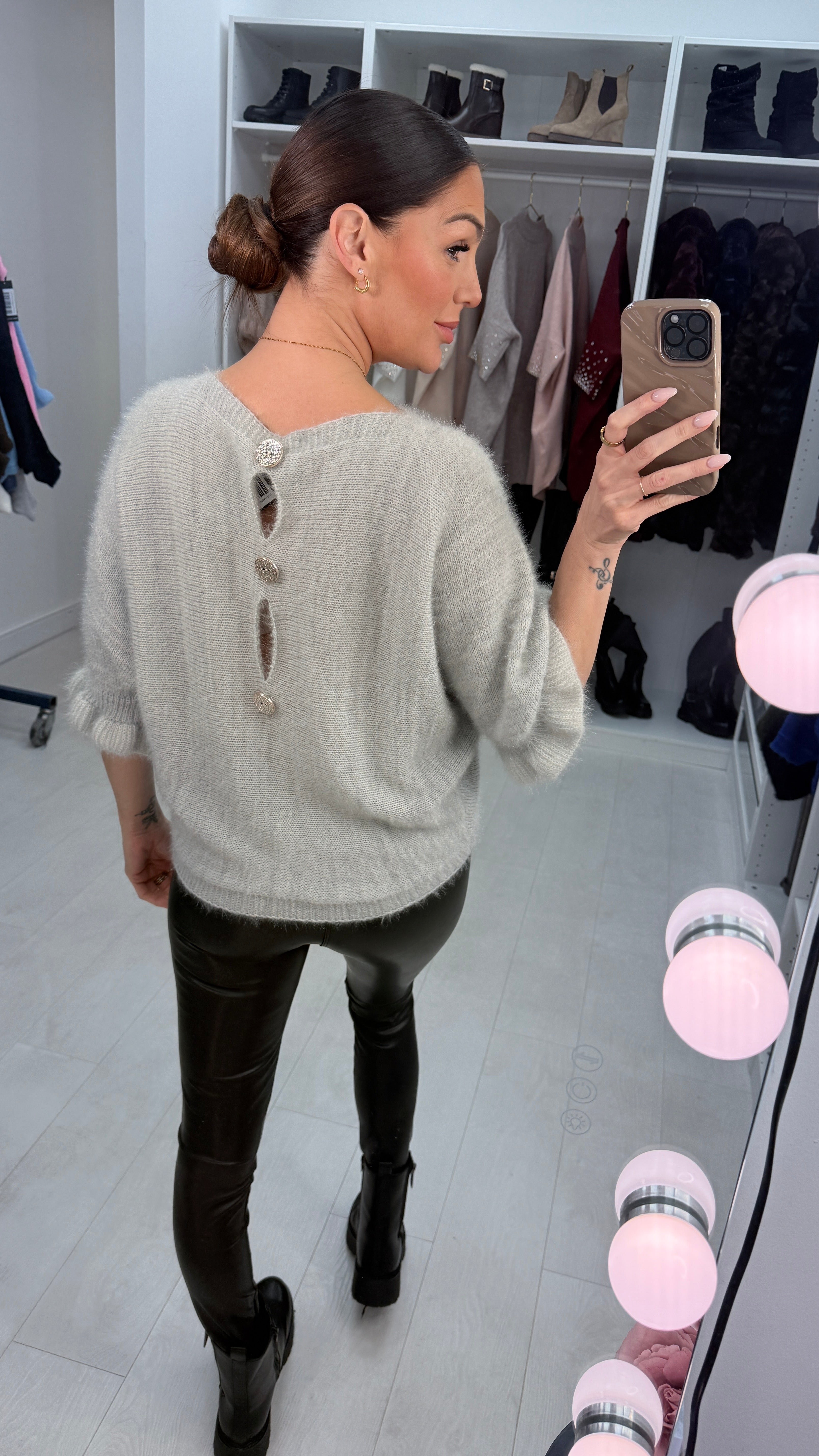 Elisey Plain Super Soft Button Back Jumper